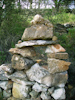 Typical trail cairn marker
